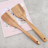 Best Wood Cooking Utensil Set Spatula Soup Spoon Brush Kit